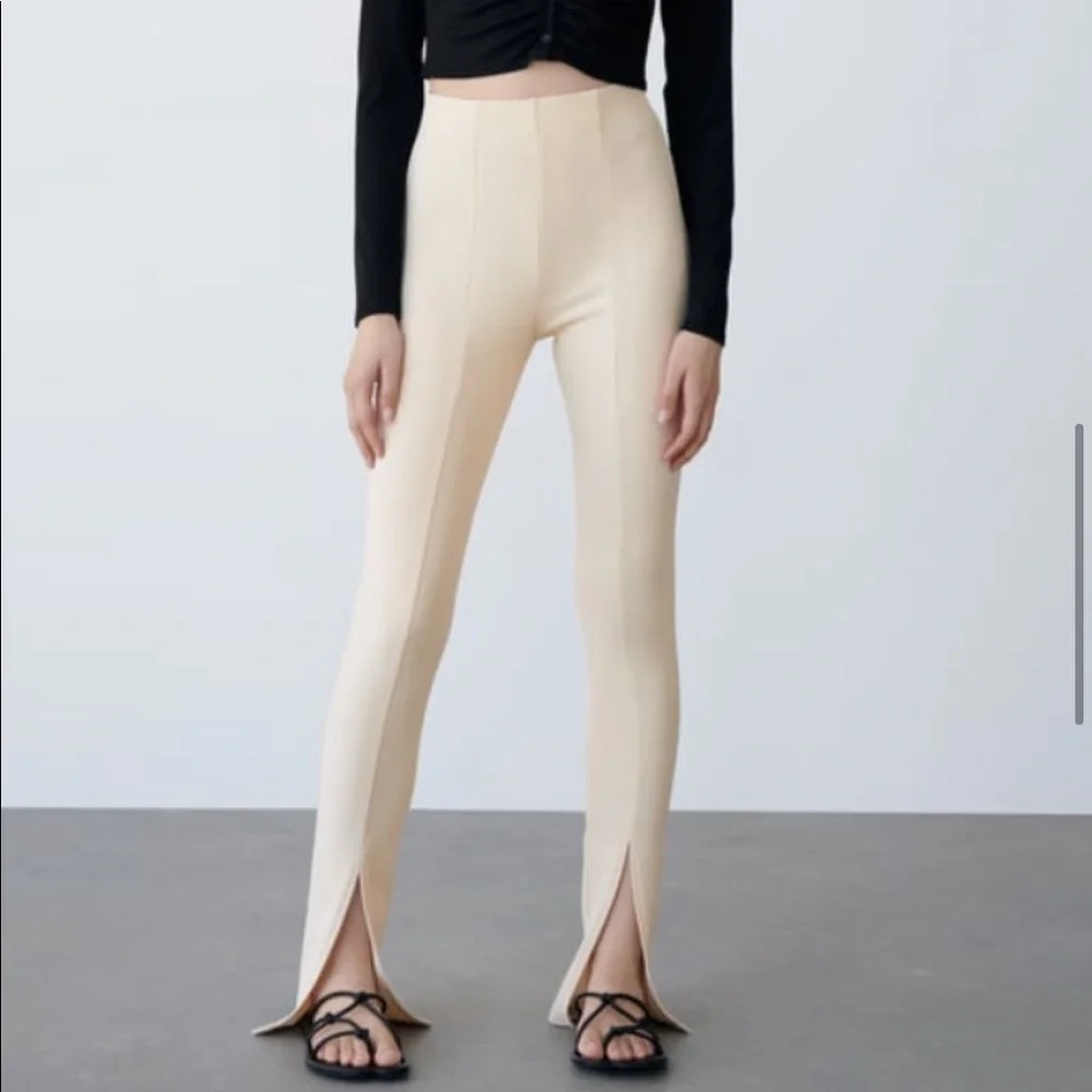 Zara High Rise Slit Leggings - Picture 1 of 9